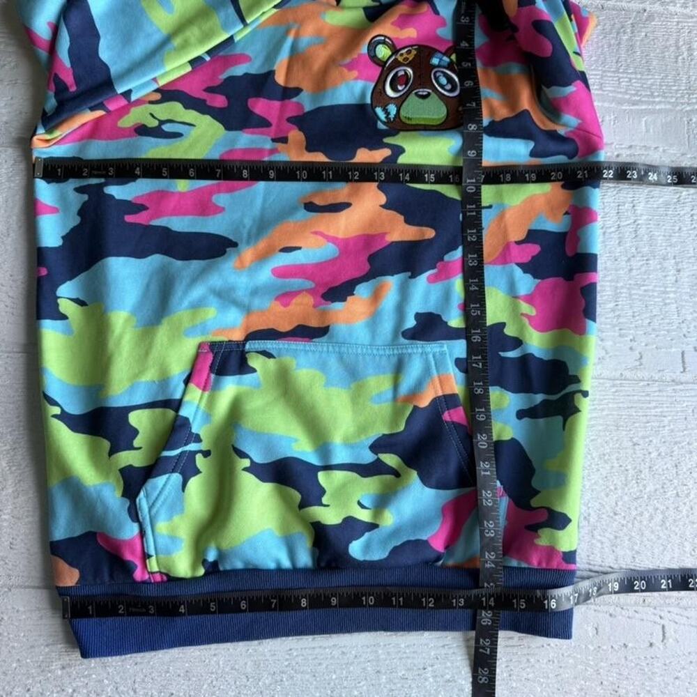Sneaker Match Tees Hoodie‎ Mens Small Multicolor Camo Bear Embroidered Pullover - Picture 7 of 10